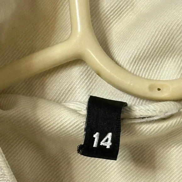 H&M Women's Utility Jacket White Size 14 with Many Pockets - Picture 3 of 5